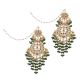 Heirloom Kundan Chandbali Earrings with Bead Drops